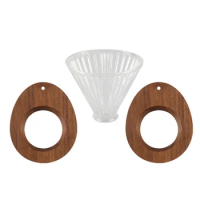 Lighweight Natural Wooden Coffee Filter Stand Cone Dripper Holder Tea Strainer Holder Durable Home Gift Glass Funnel Dropship