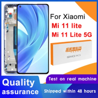100% Original 6.55'' AMOLED Display For Xiaomi Mi 11 Lite M2101K9AG LCD Touch Screen Digitizer Assembly For Xiaomi Mi 11 Lite 5G