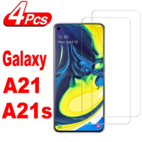 2/4Pcs Screen Protector Glass For Samsung Galaxy A21 A21s Tempered Glass Film