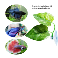 3/5Pcs Betta Fish Leaf Pad Aquarium Decoration Improves Betta's Health Simulating The Natural Habitat Fish Tank Grass