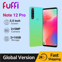 FUFFI Note 12 Pro Smartphone Android 5.0 inch 16GB ROM 2GB RAM Mobile phones Dual SIM 2+8MP Camera Quad Core Original Cellphones