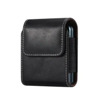 Pu Phone Pouch Waist Bag For Samsung Galaxy Z Flip 3 4 5 Belt Clip Holster Cover For Huawei P50 Pocket S Motorola Razr 5G Case