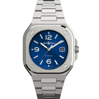 Bell &amp; Ross BR 05系列時尚機械錶-藍/鋼