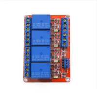 1pcs 4 load way relay module 24V relay expansion board suport high or low trigger Free shipping