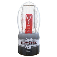 Crystal Gear硬密內壁透明水晶飛機杯(黑色)自慰杯【本商品含有兒少不宜內容】