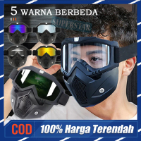 Kacamata Masker Motor Retro Windproof Paintball Mask Biker Tactical