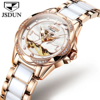 JSDUN 8831 Mechanical Fashion Watch Gift Stainless Steel Watchband Round-dial