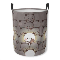Dirty Laundry Basket Clothes Organizer Foldable Storage Bucket Bathroom Waterproof Clothing Storage Panda Bear Hug Bubu Dudu