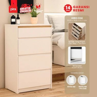 PIRA METROPOLIS OX - HIRO CH Series Lemari Laci HIRO CH4 WHITE - PRO OAK