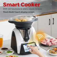 Multi-Functional Food Processor Smart Cooking Robot All-In-One Cooker Chopper Steamer Blender Boil Knead Weigh