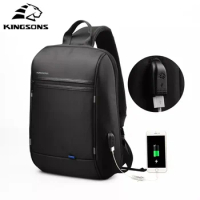 Kingsons Brand Crossbody Bag For Laptop Notebook 13.3, 14 Inch Chest Pack Bosom Office Worker Man Shoulder PC Mens Gifts 3665