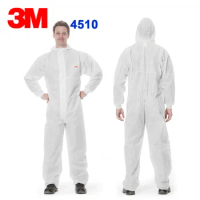 3M 4510 Hooded One-Piece Protective Clothing Anti-Particulate Liquid Spray Pesticide Paint Household