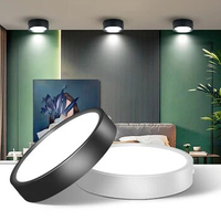 LED Ceiling Downlights Led spotlights 85-220V 5W/10W/15W/25W Surface Mounted Down light Black Kitchen Spot Lamps For Living Room