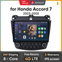 Junsun V1 AI Voice Wireless CarPlay Android Auto Radio For Honda Accord 7 2003 2004 - 2008 4G Car Multimedia GPS 2din autoradio