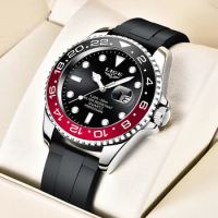 2022 New LIGE Watch Top Brand Luxury Man Watch Waterproof Auto Date Watch for Men Sport Silicone Strap Quartz Wristwatch Relogio