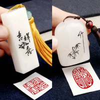 2 pcs/set Chinese Traditional stamp seal stone for painting calligraphy office name seal art supplies free carve for you