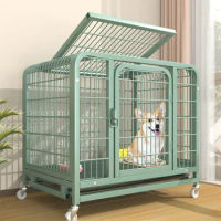 Indoor Removable Dog House with Integrated Toilet Sturdy Square Tube Frame Pet Bed Mobile Corgi Teddy Bear Dog Basket