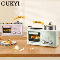 Multifunctional 4in1 Breakfast Maker 8L Mini Bake Oven Stainless Steel Cooking Pot With Steam tray Egg Boiler Food Steamer Grill