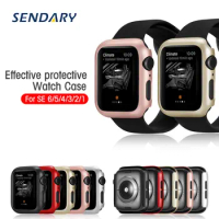 Paint Border Bumper Case for Apple Watch SE 6/5/4 40MM 44MM Protector Watch Cover Case for iWatch Series 3 2 1 38MM 42MM
