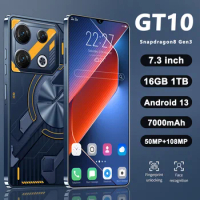 Original GT10 Pro Smartphone 5G 7.3inch HD 16G+1TB Cell Phone Dual SIM Mobile Phones 7000mAh Cellphones Unlocked Android 13 NFC
