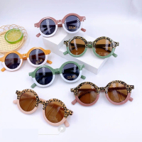 MMM-Kacamata Anak Perempuan Bulat Leopard Korea Fashion Lucu 6683 Kacamata