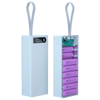 16*18650 Power Bank Case Welding Free Battery Storage Box Fast Wireless Charging DIY Power Bank Case Battery Holder Box