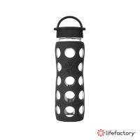 lifefactory 玻璃水瓶平口650ml-黑色(CLA-650-BKB)