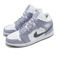 【NIKE 耐吉】休閒鞋 Air Jordan 1 Mid 男鞋 紫 灰 AJ1 中筒(DQ8426-145)
