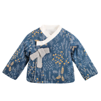 【Baby 童衣】任選 兒童外套 韓服造型側開外套 92024(藍碎花)