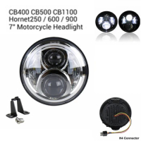 6000K 7INCH LED Headlight For Honda CB400 CB500 CB1300 Hornet 250 600 900 VTECVTR250