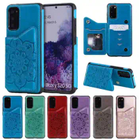 Anti Falling And Pressing Big Flower Leather Wallet Case For Samsung Galaxy S20 Ultra S20FE S10 S9 S8 Note20 Note10 Note9 Note8
