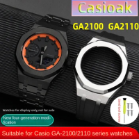 DIY GEN4 Casioak GA2100 Watch Strap+Case For G-Shock 4thGeneration Black Knight GA-2100 2110 Metal Parts Modified AP Farmar Oak