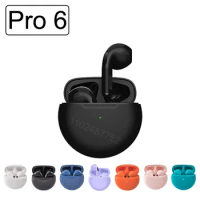TWS Pro 6 Bluetooth Headphones with Mic 9D Stereo Hifi Earbuds Wireless Bluetooth Headset Earphone HT38 J6 for Android ios