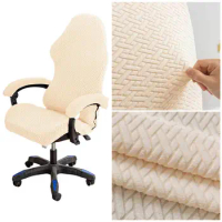 Soft Texture Gaming Chair Protector Thickened Elastic Gaming Chair Cover with Zipper Closure for Computer for Gamers