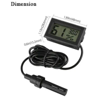Digital for Thermometers Room Office Incubator Living Hygrometer Aquarium Poultry 3Pcs Thermometer With Reptile Probe