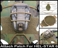 美式HEL-STAR 6防水求生燈隊友識別戰術頭盔燈用魔術貼防丟失底座