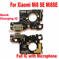 100% Best Working For Xiaomi MI 8 SE Mi8SE Microphone USB Plug Fast Charging Port Charge Board Flex Cable Connector