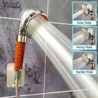 Zloog Handheld Rainfall 3 Modes Adjustable Saving Water High Pressure SPA Anion Filter Bathroom Shower Head