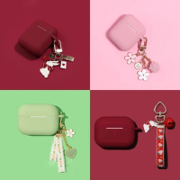 Flower Rabbit Star Keychain Decor Headphones Case For AirPods Pro 3 Bluetooth Earphone Silicone Case For AirPods 2/1 Cover Cute