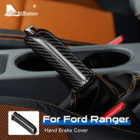 Real Hard Carbon Fiber for Ford Ranger 2000 2001-2014 2015 2016 2017 2018 2019 for Ford Ranger Car Replace Handbrake Grips Cover