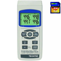 TECPEL 泰菱 》TM-947SD 四視窗溫度計 4點溫度記錄器 可接PT-100 多KTYE
