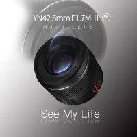 YONGNUO Camrea Lens YN42.5mm F1.7M II Fixed Focus Lens AF for G100 GH5 G95 GF-10/9/8 Olympus E-M5/E-M10 Mark Ⅱ E-M10 Ⅳ