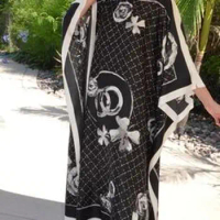 Popular European Printed Loose silk caftan Beach long dress Dashiki African Women's Summer Silk kaftan RIche Boho Dress
