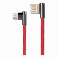 KINYO(Micro USB)雙面插彎頭鋅合金數據線USB-B21(兩入裝)