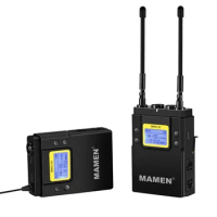 Mamen Universal Wireless Microphone UHF Wireless Mic System Set with Rechargeable Receiver+Transmitting Microphone