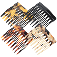 4Pcs Hawksbill French Hair Side Combs for Women French Comb French Twist Combs Acetate French Combs 