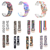 19mm Cute Silicone Watch Band for ID205L Wristband Replacement ID205 Strap ID205U ID205S ID216/ Yamay SW020 /SW025 Leopard Print