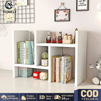 COD Homely Rak Buku Meja Kayu Rak Penyimpanan Rak Buku Kayu Meja Rak Papan Rak Meja Atas Serbaguna R