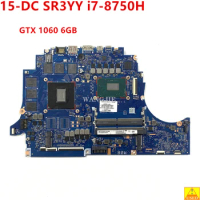 Used G3D For HP 15-DC0051NR 15-DC Laptop Motherboard L24334-601 L24334-001 DSC GTX 1060 6GB i7-8750H WIN DA0G3DMBCE0