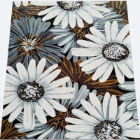 Luxury Custom African White Daisy Flower Glass Mural Mosaic Wall for Home Decoration Showroom Displaying Wallpaper
